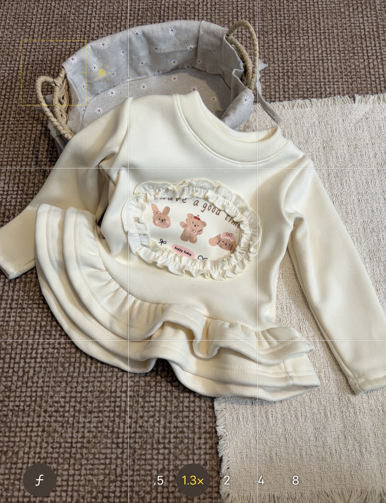 女童韩版森系可爱加绒卡通花边长袖卫衣C26