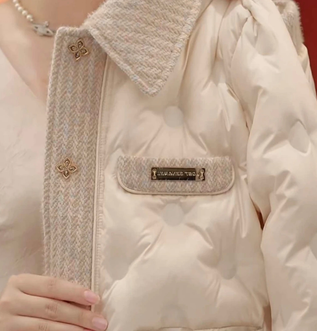 RD-2025新款时尚气质波点直充小香羽绒服