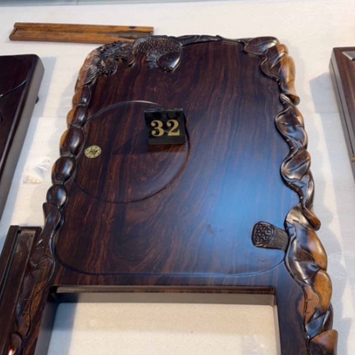 【闪购商品】非洲莫桑比克黑檀木茶盘97-52