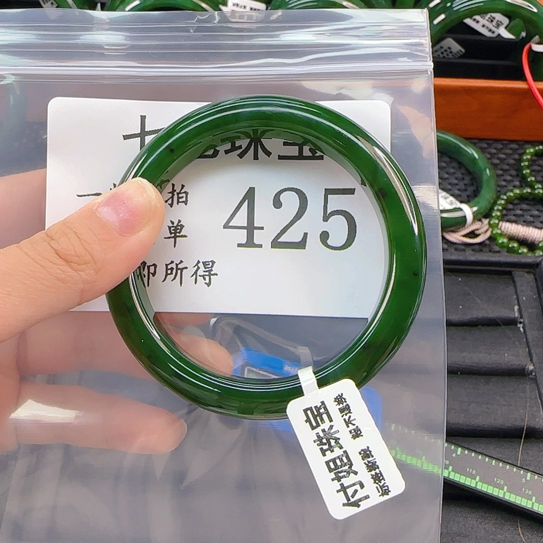 未镶嵌手镯和田玉帅***头手镯54 425