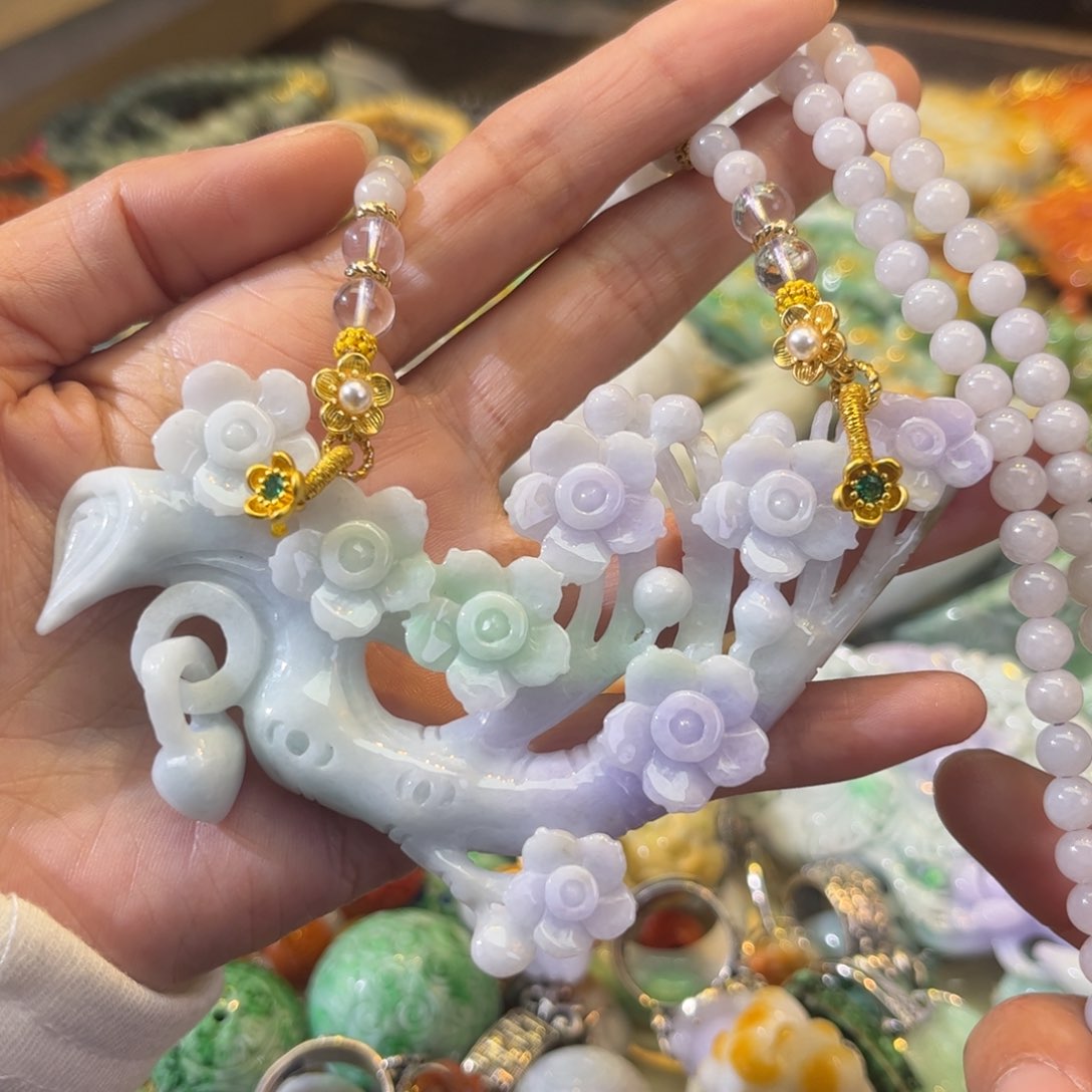 翡翠颈饰未镶嵌待编款