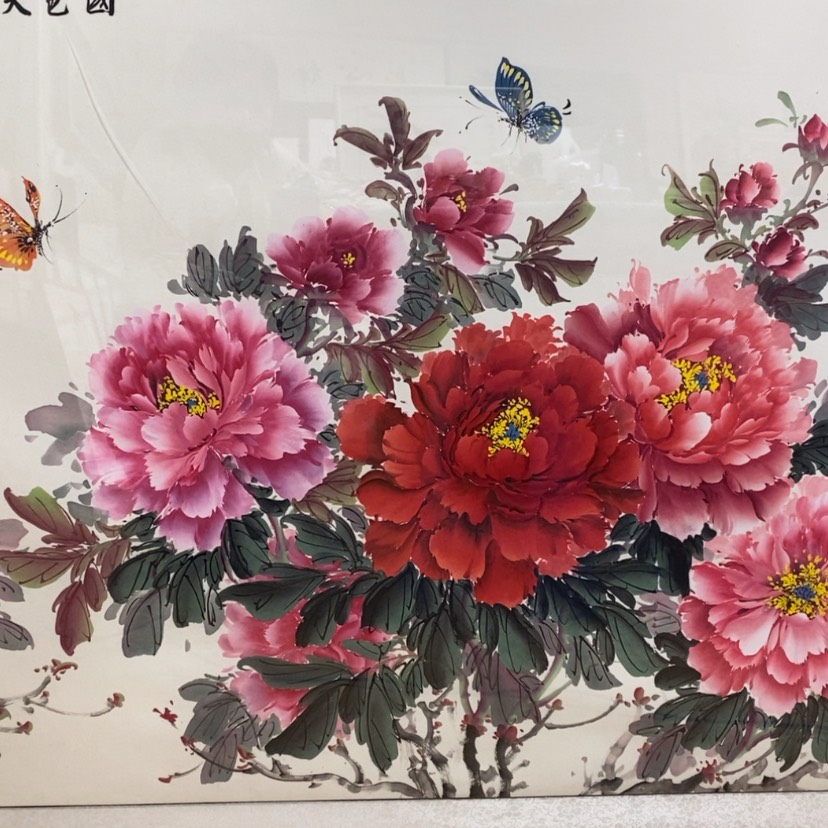 【闪购商品】国画旭**汤手绘国画带框