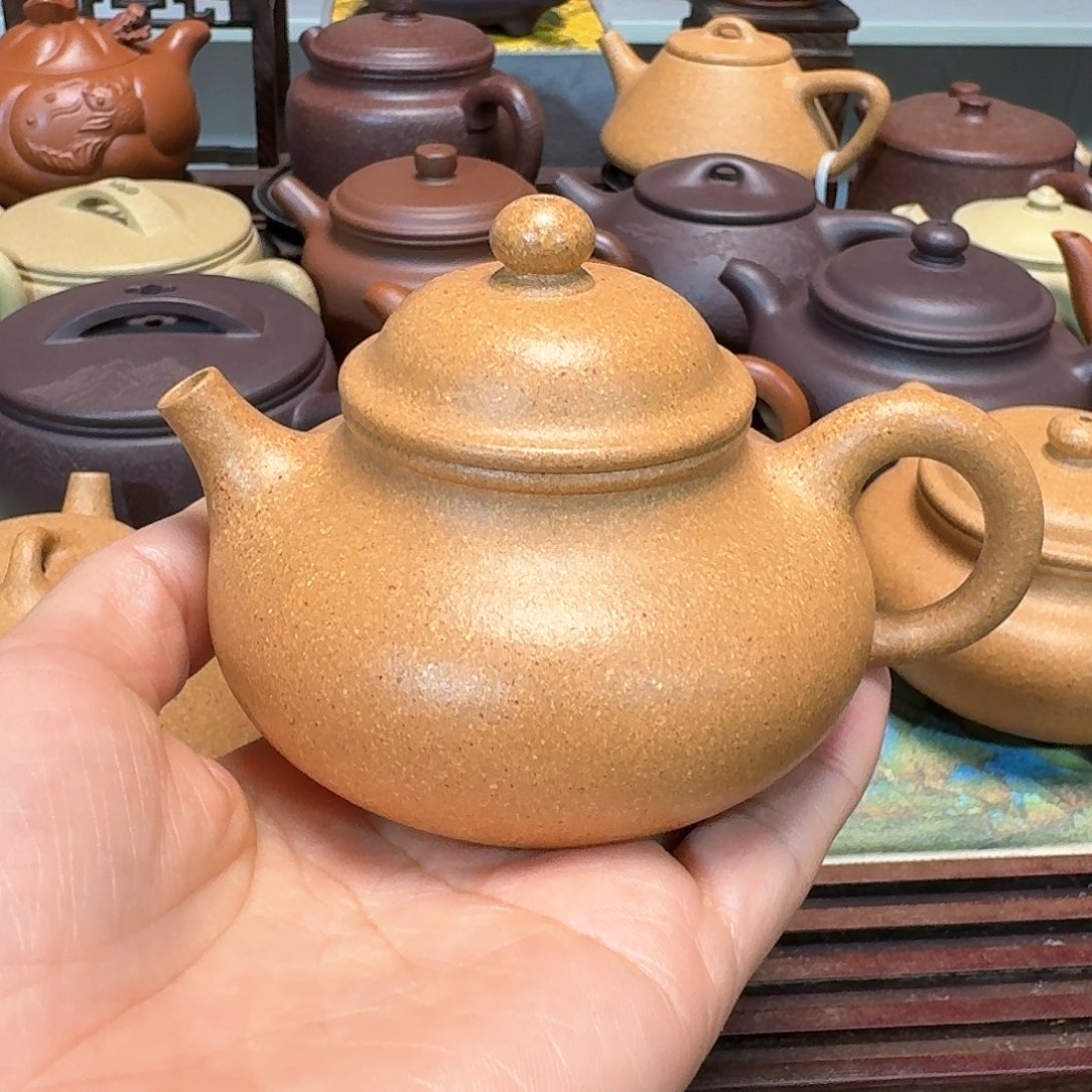 紫砂茶壶黄金段半手工