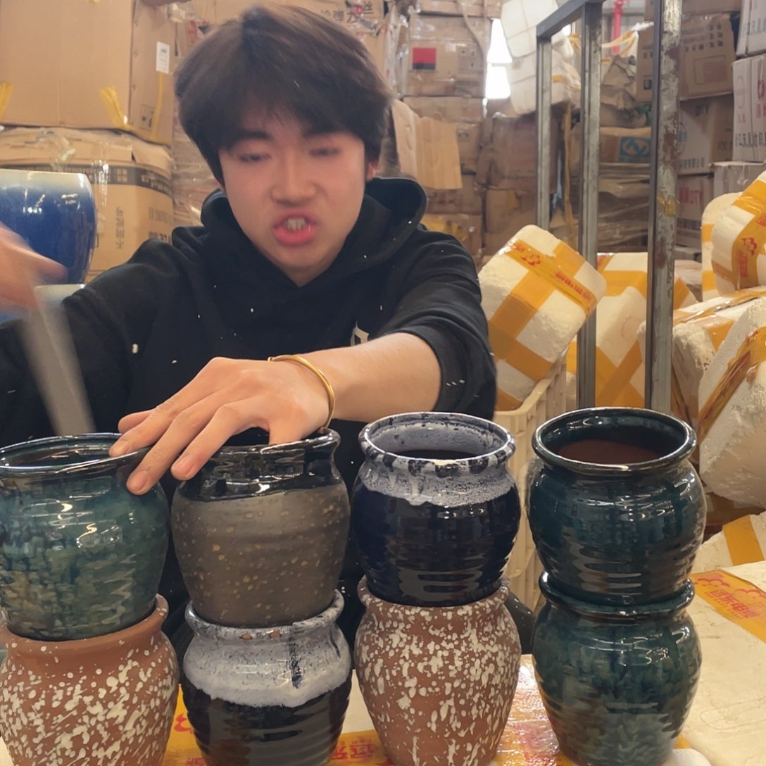 红陶宜兴紫砂花盆