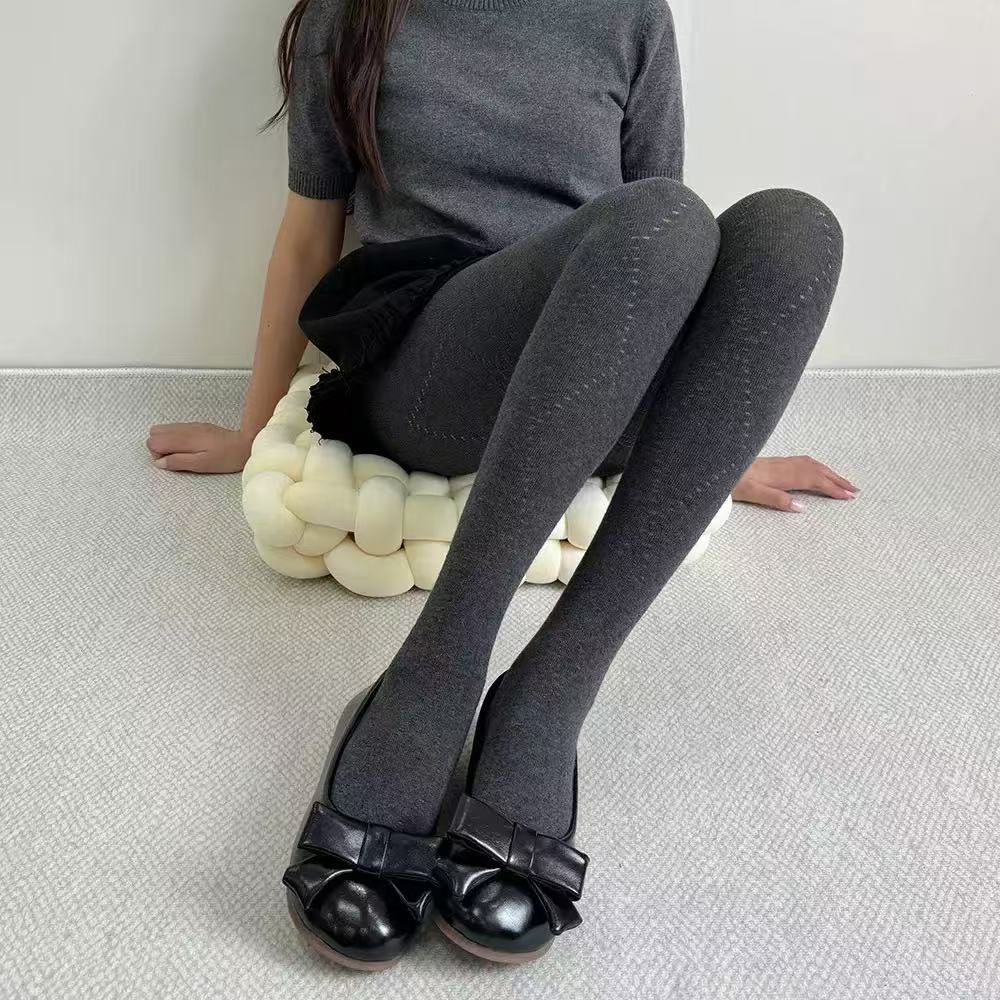 3MER 灰色镂空菱形打底连裤袜打底裤