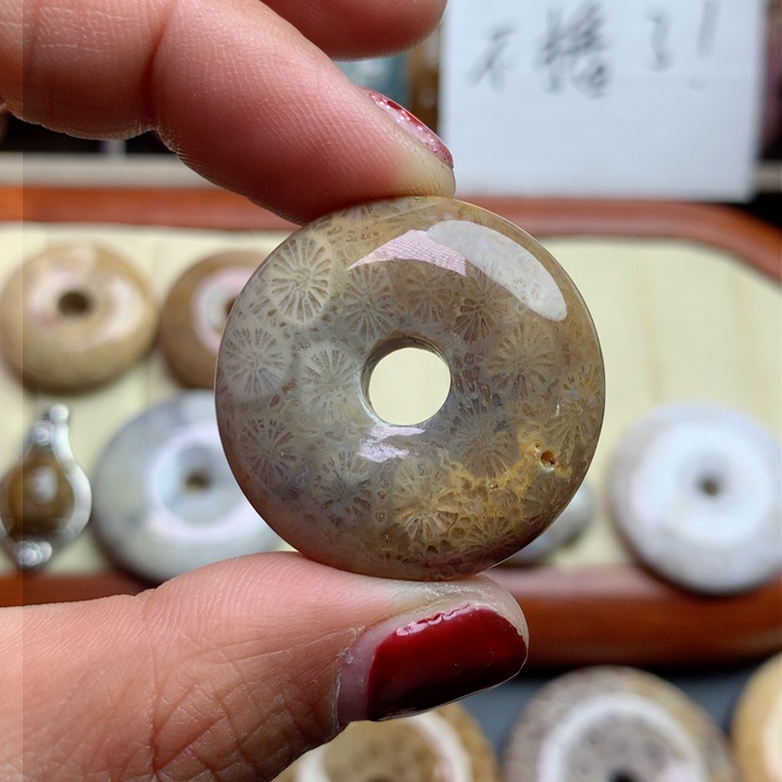 硅化珊瑚（珊瑚玉）颈饰未镶嵌