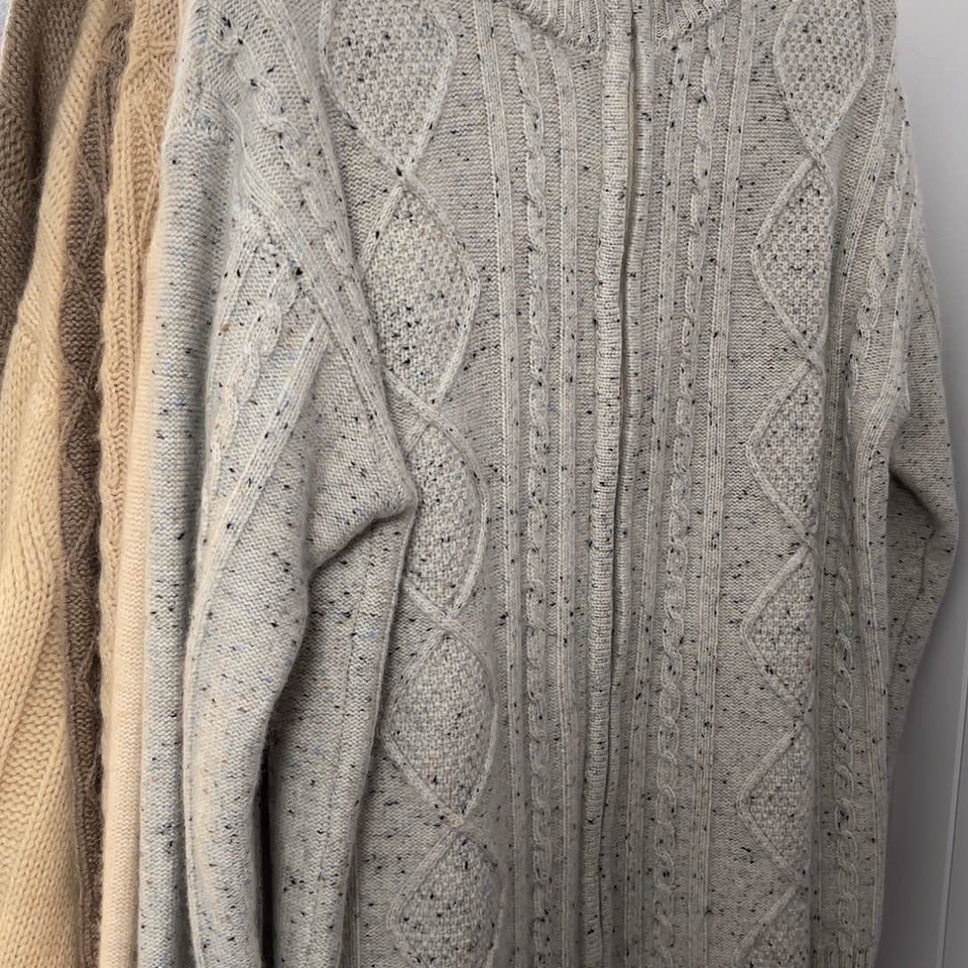 双拉链 高领 羊绒 开衫