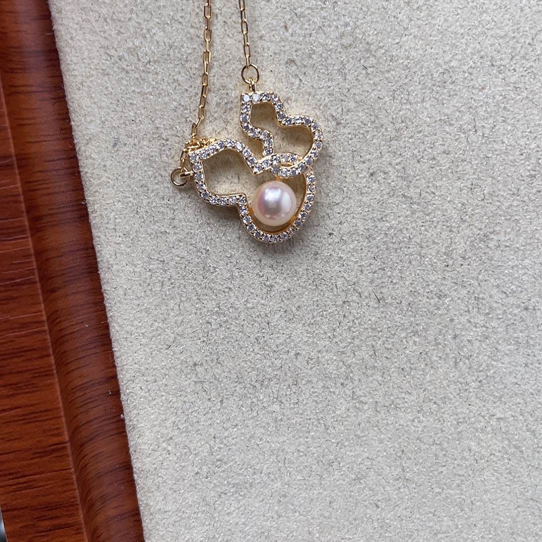 银S925镶嵌吊坠(不含链)海水珍珠