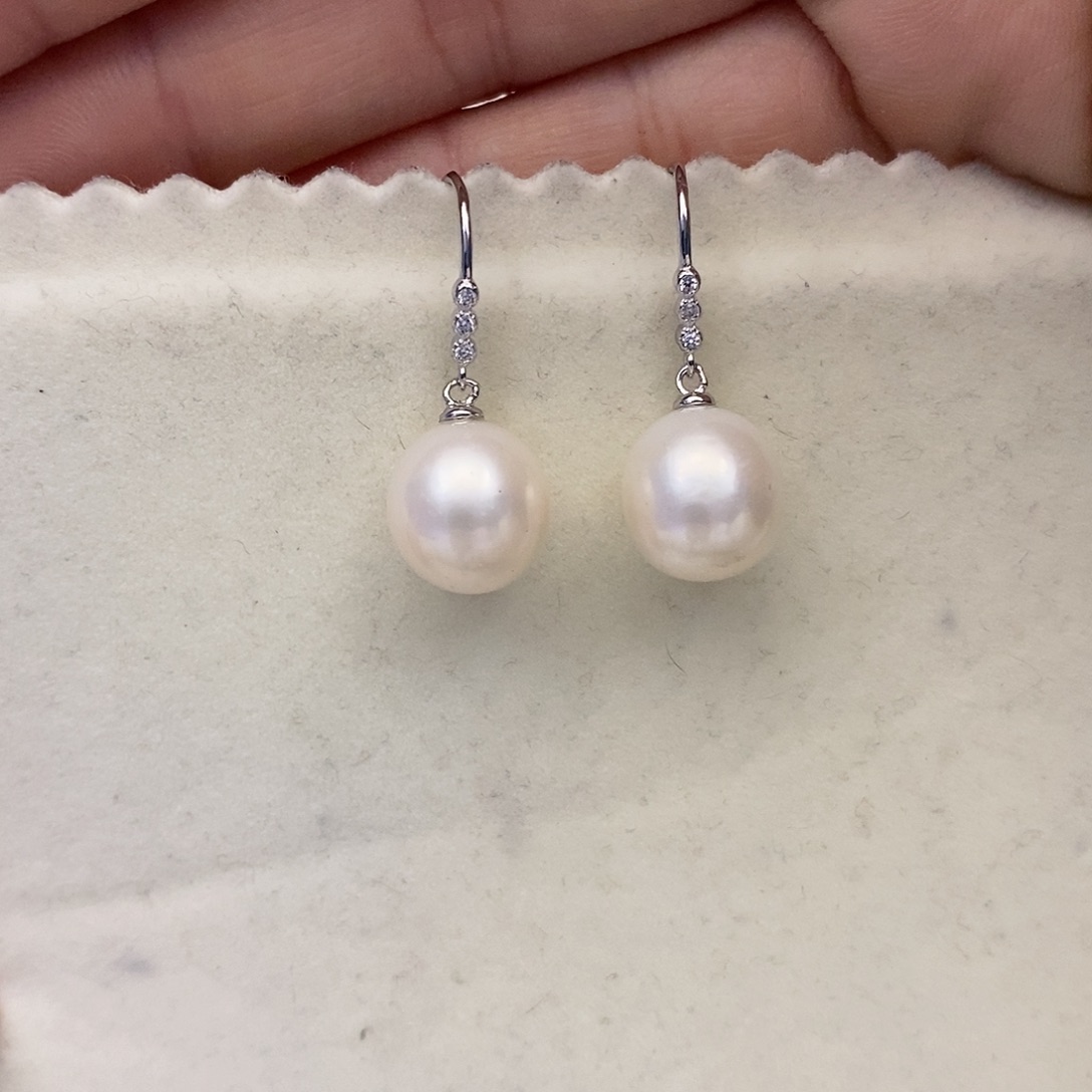 【闪购商品】淡水珍珠耳饰银S925镶嵌25