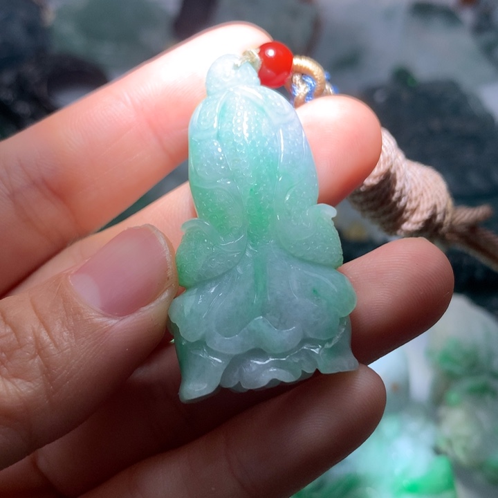 翡翠颈饰未镶嵌保真天然A货翡翠