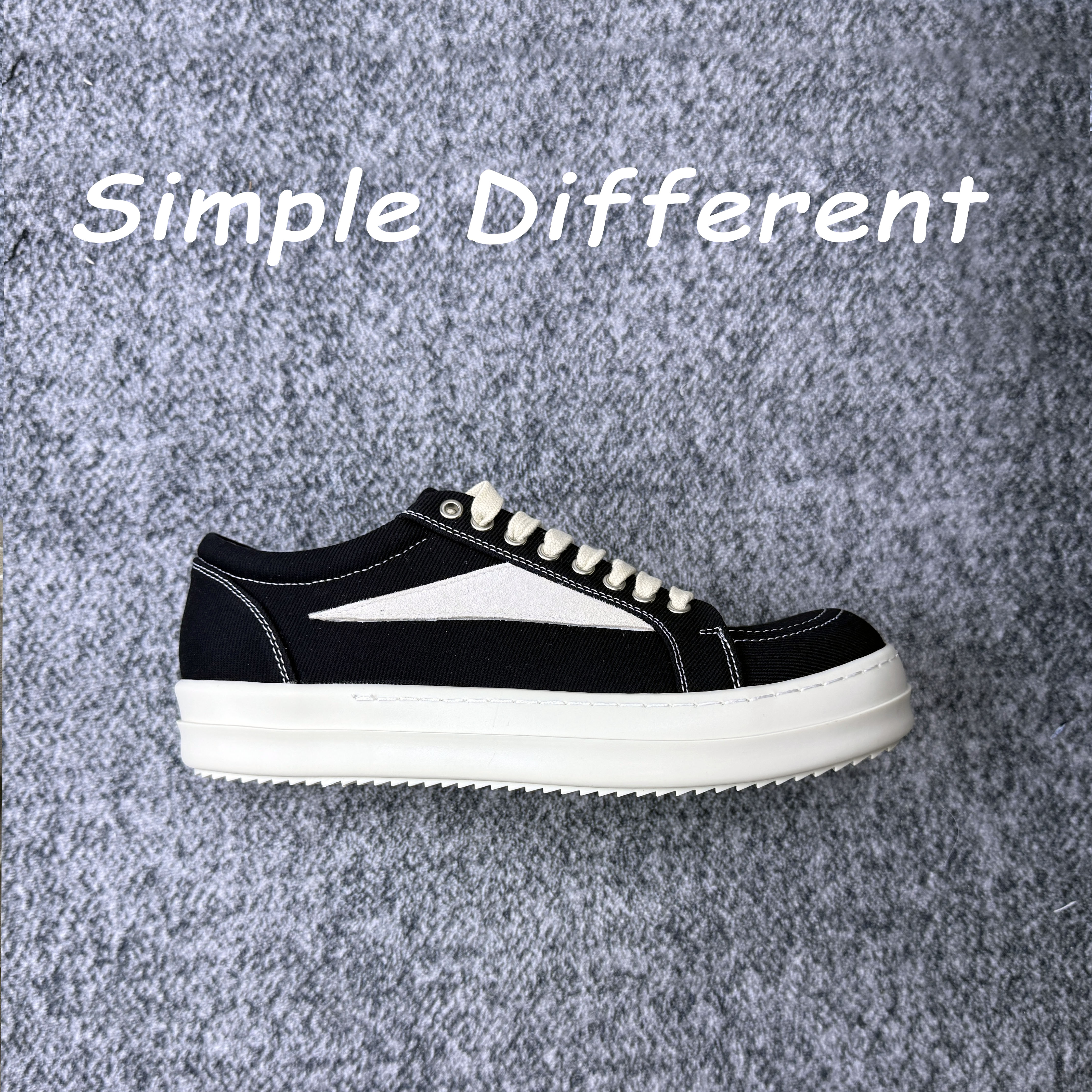 帆布RO平替配置拉满版时尚透气夏季单鞋黑白城市机能风帆布鞋