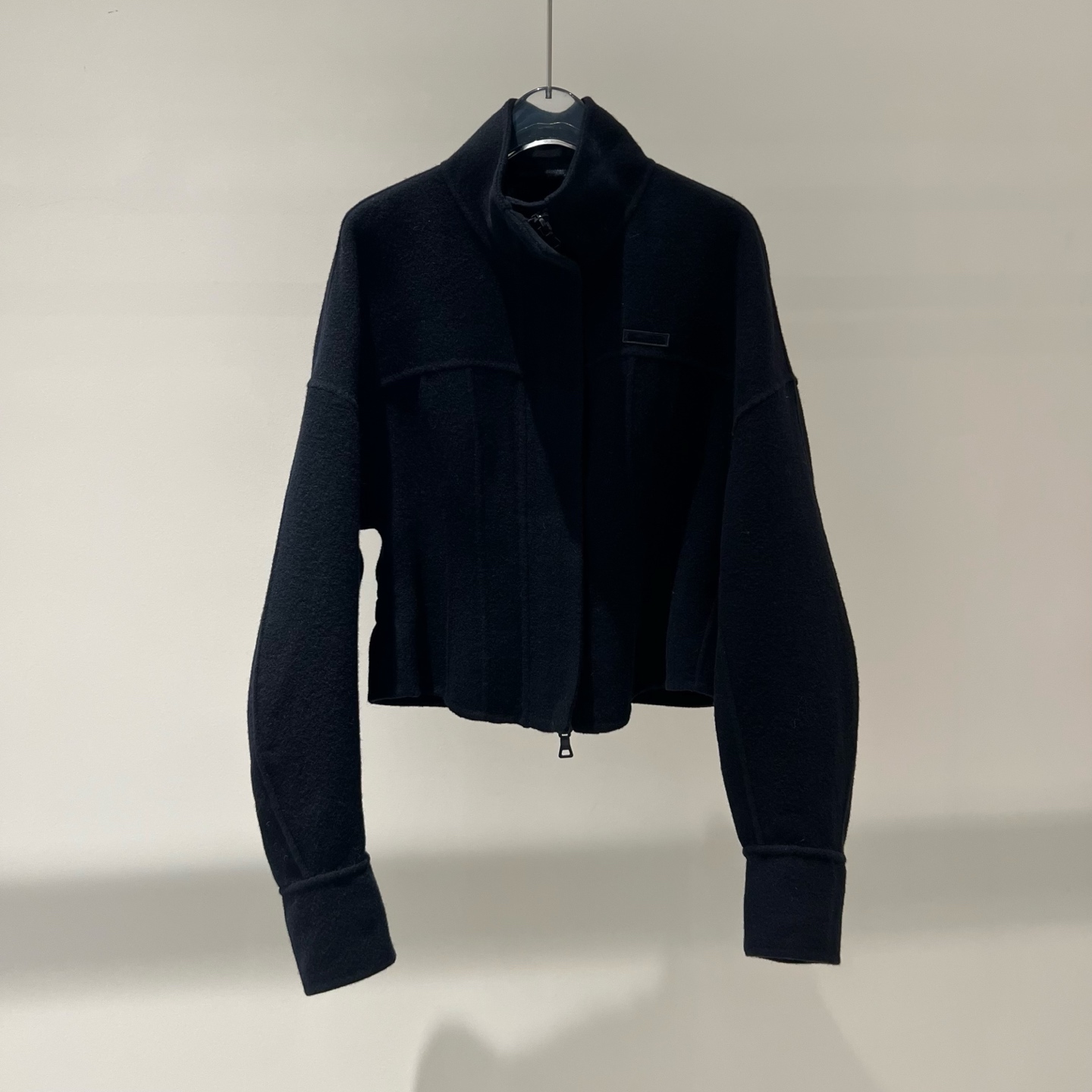 艾家2025秋季冬新款时尚百搭宽松显瘦立领毛呢外套女234146