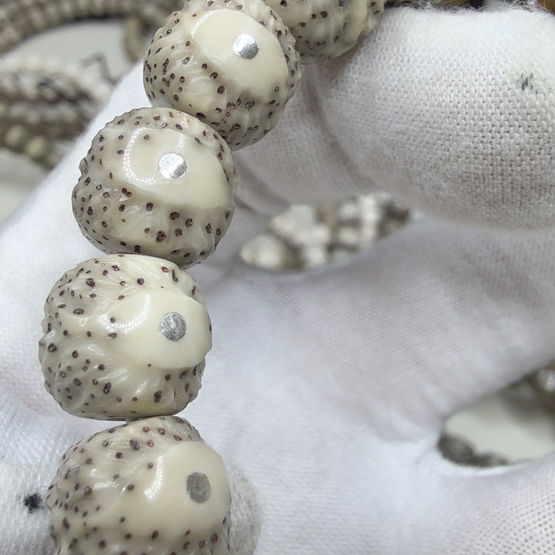 星月菩提吊坠11细星双留白满银钉复刻凤眼