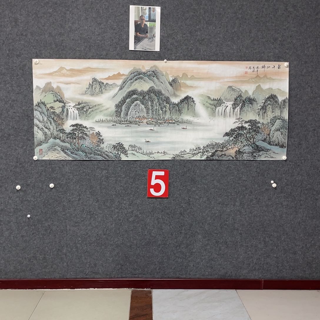 国画海****店小六尺画芯作品