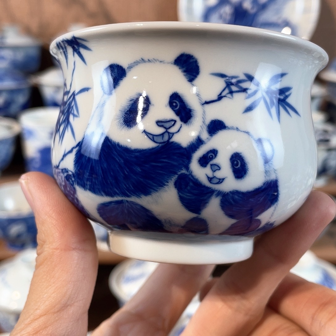 泥藝瓷梦熊猫炉式杯