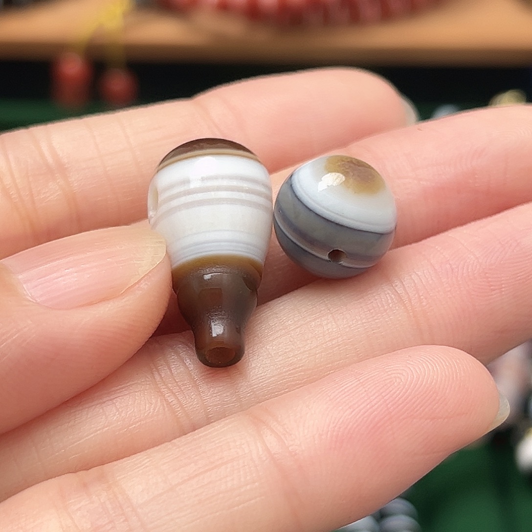 景***元玛瑙/玉髓合金单珠