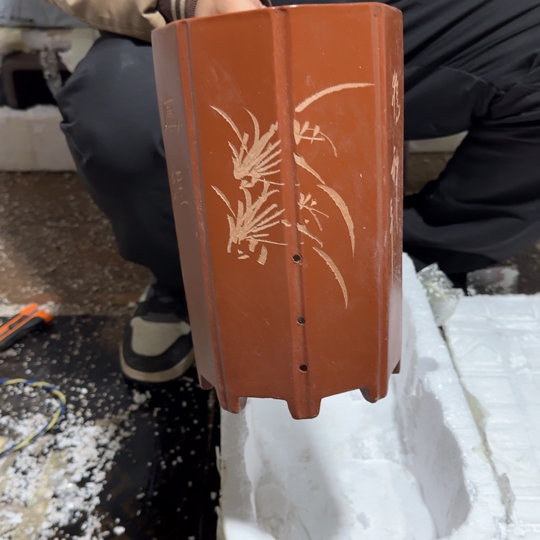 紫砂花盆口径15.25口径