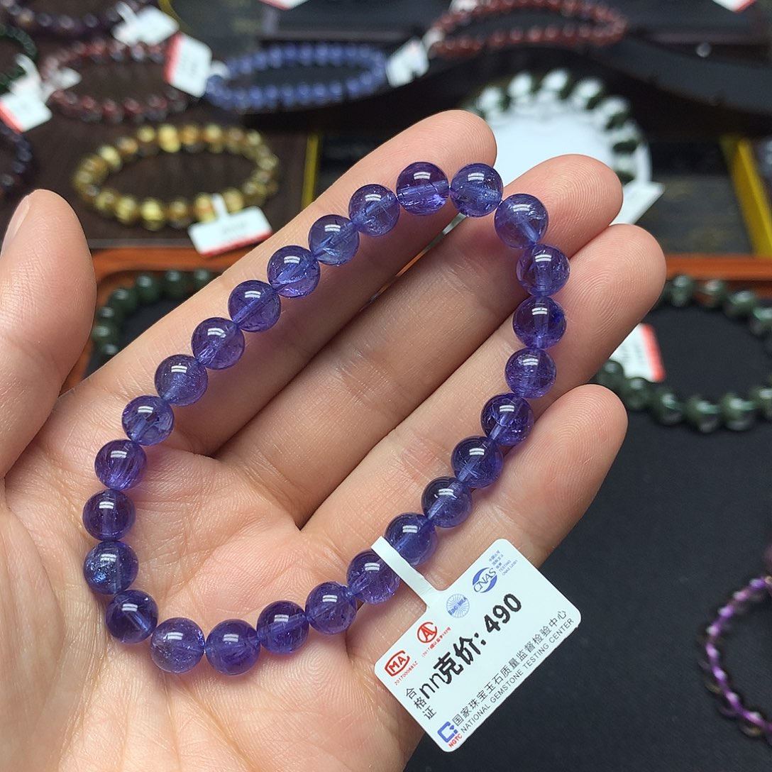 坦桑石手链未镶嵌手链