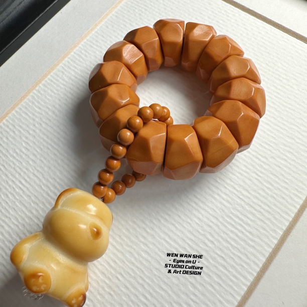 16+「猴头大肠」菩提果雕刻挂饰手捻手把件无泡药掌中宝猴头核桃