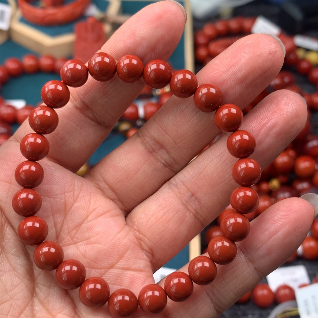 南红玛瑙牛血红7M未镶嵌