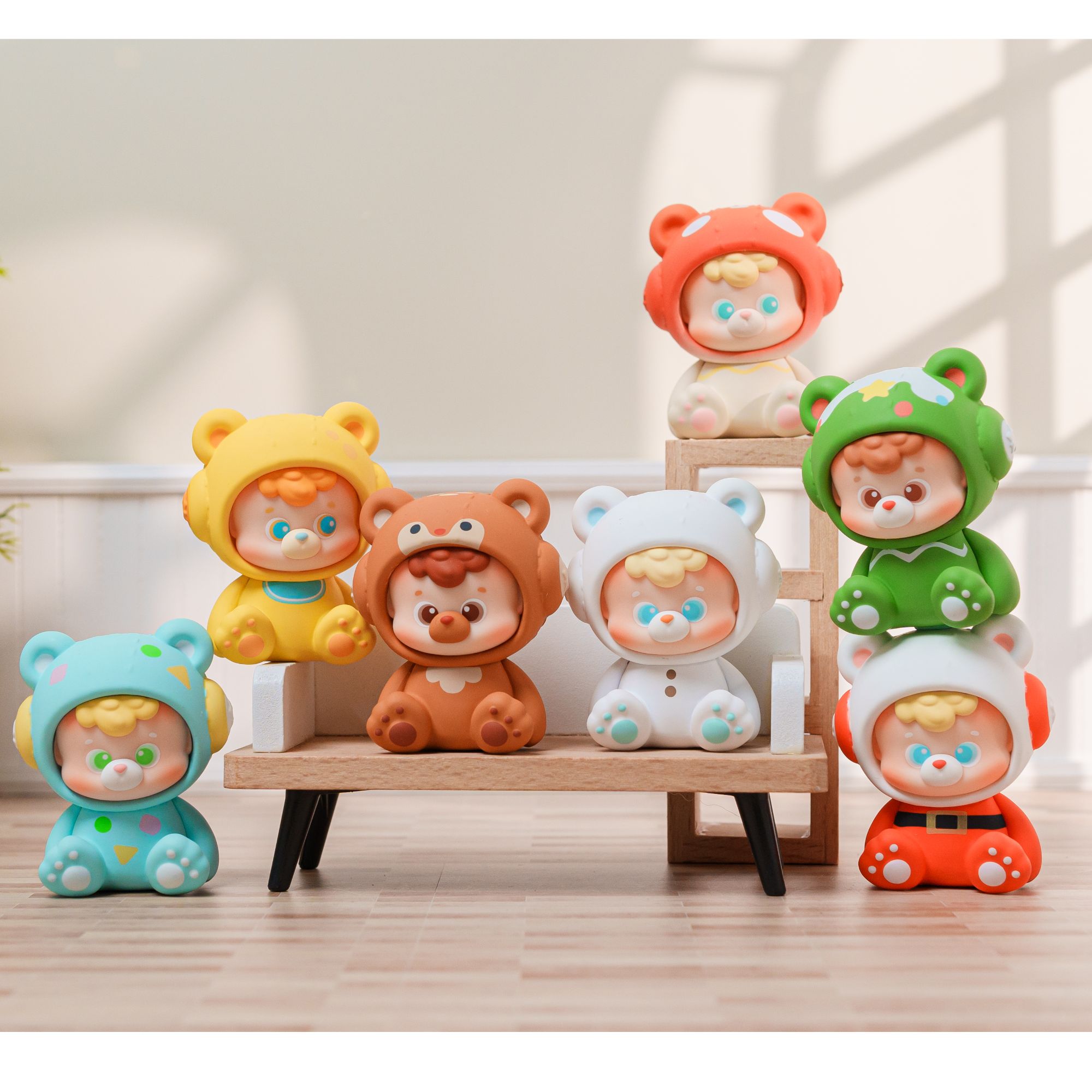 【直播代拆】diudiu你的小熊二代冬日小熊系列萌粒盲盒潮玩摆件