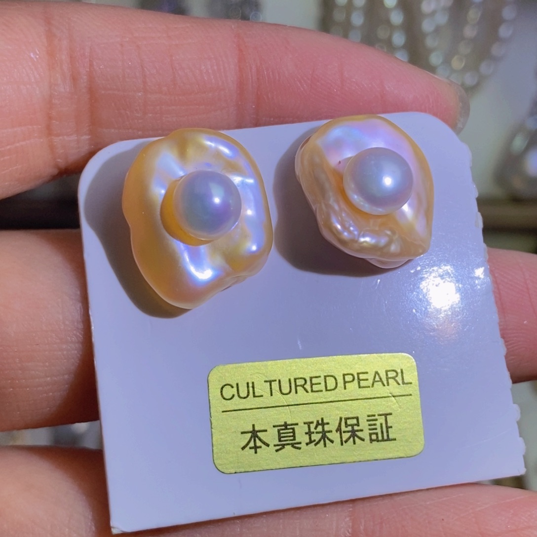 银S925镶嵌天然淡水珍珠淡水珍珠M****d