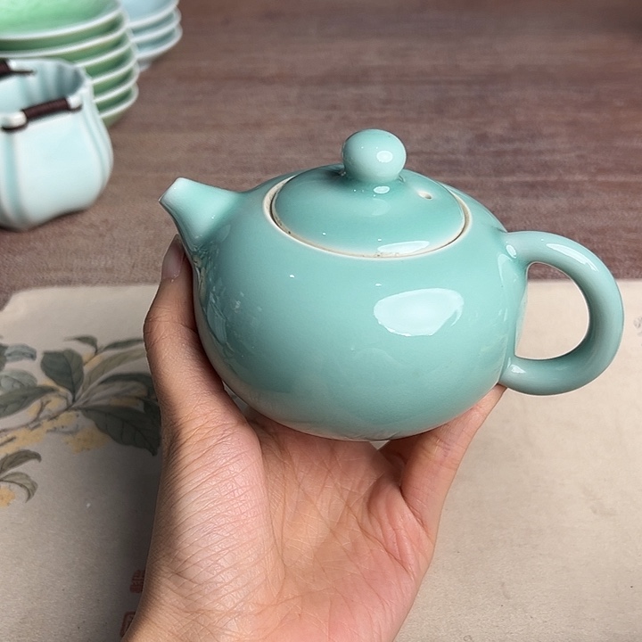 龙泉云间青瓷小米茶器