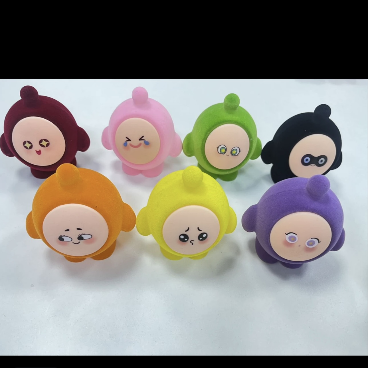 【大主播专属】爆款网红植绒蛋仔饰品潮玩摆件批发