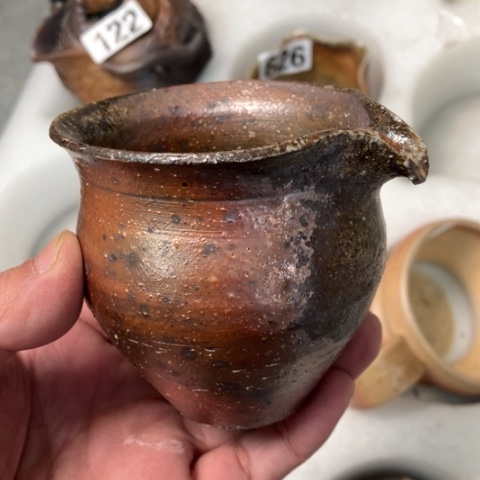 郭锦山柴烧茶杯盖碗大放漏