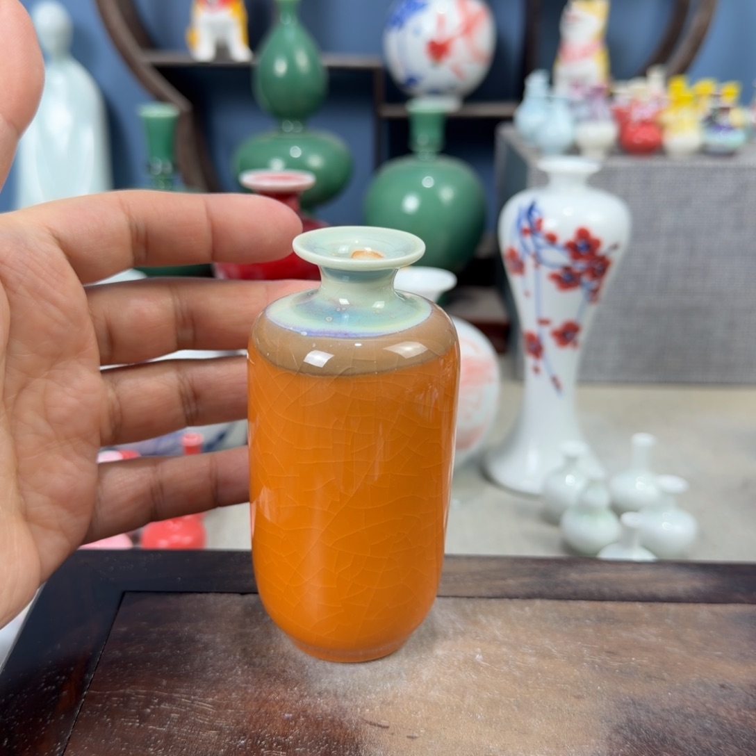 陶瓷手工小花器摆件