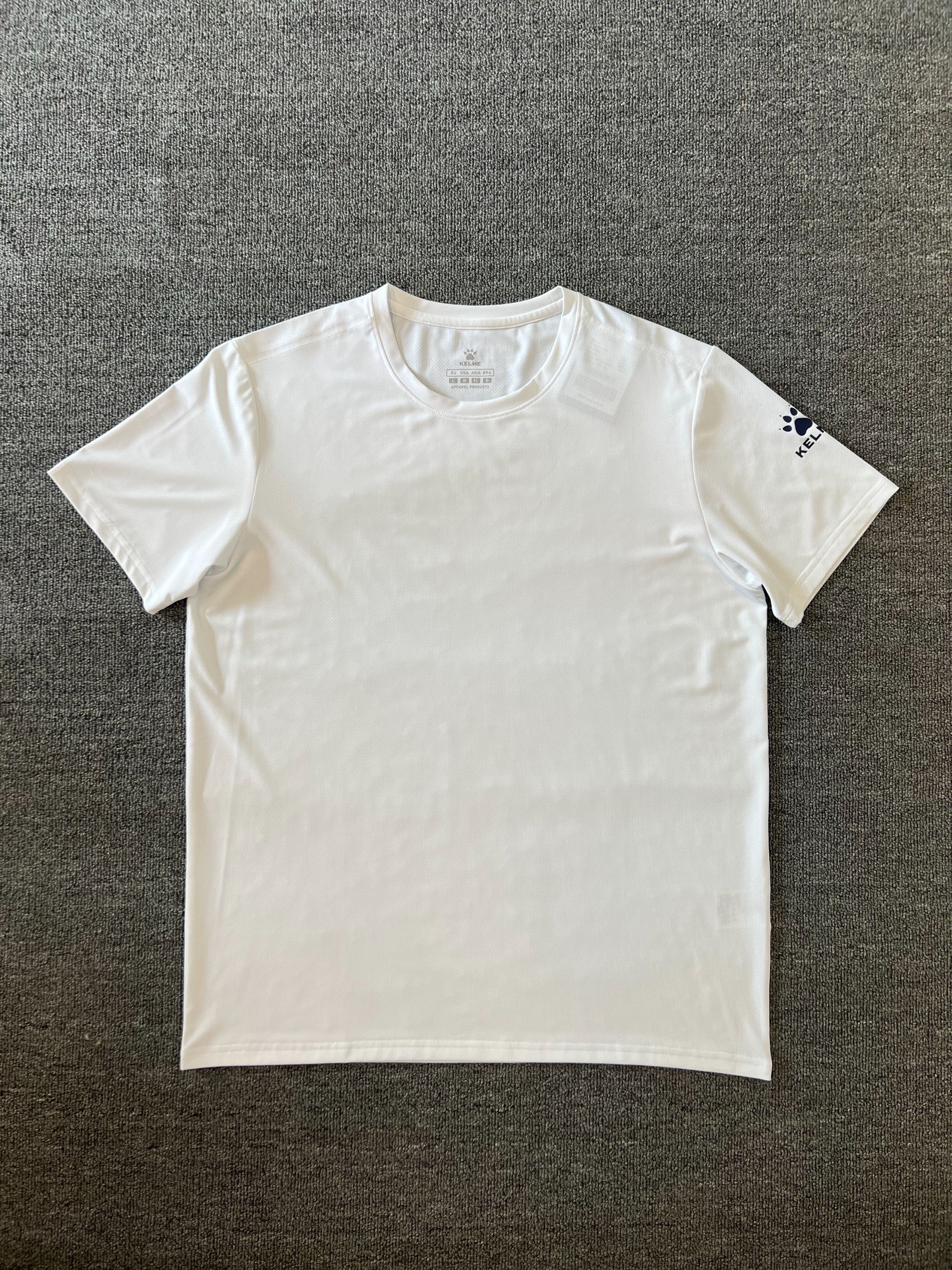 KELME卡尔美运动T恤男透气速干跑步健身训练服女短袖圆领纯色上衣