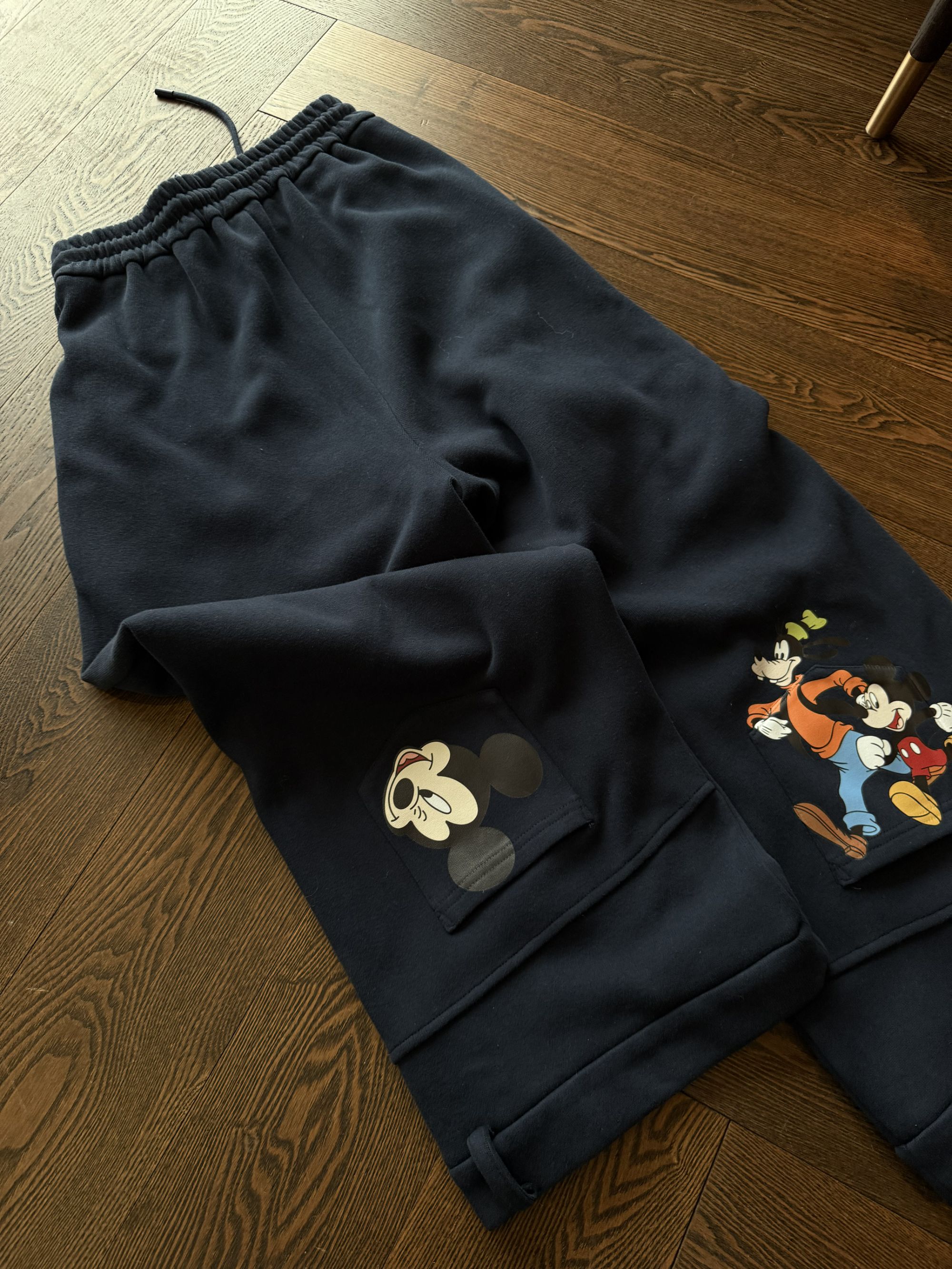 【sKycaptian】25早春新款高飞小米奇原创设计倒映阔腿卫裤#KK300