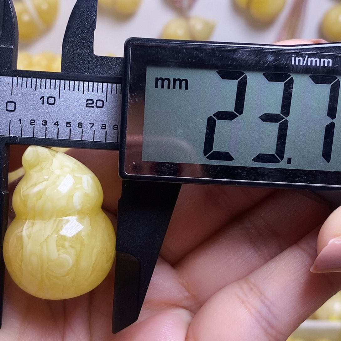 裸石琥珀未镶嵌蜜蜡葫芦