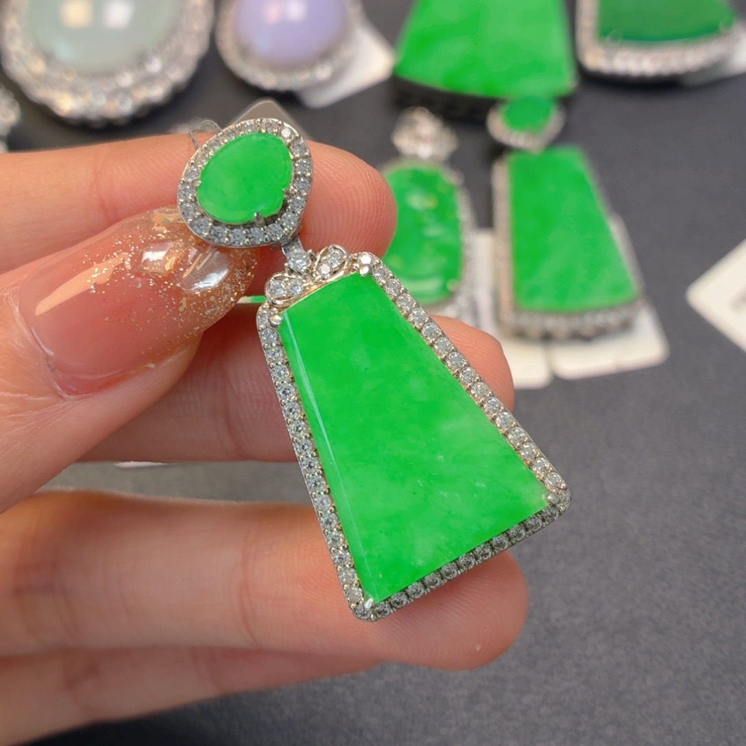 翡翠银S925镶嵌颈饰