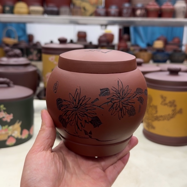 茶叶罐紫砂孤品漏三两