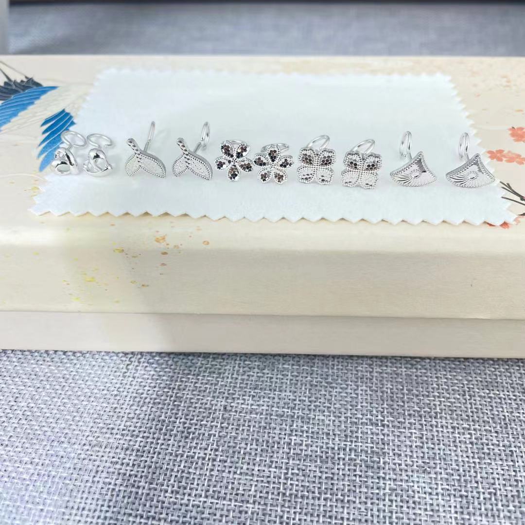 PT950铂金耳饰 弯钩耳钉简约时尚潮流（多样性发一件）S 11043