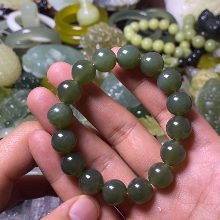 岫玉岫玉手串未镶嵌