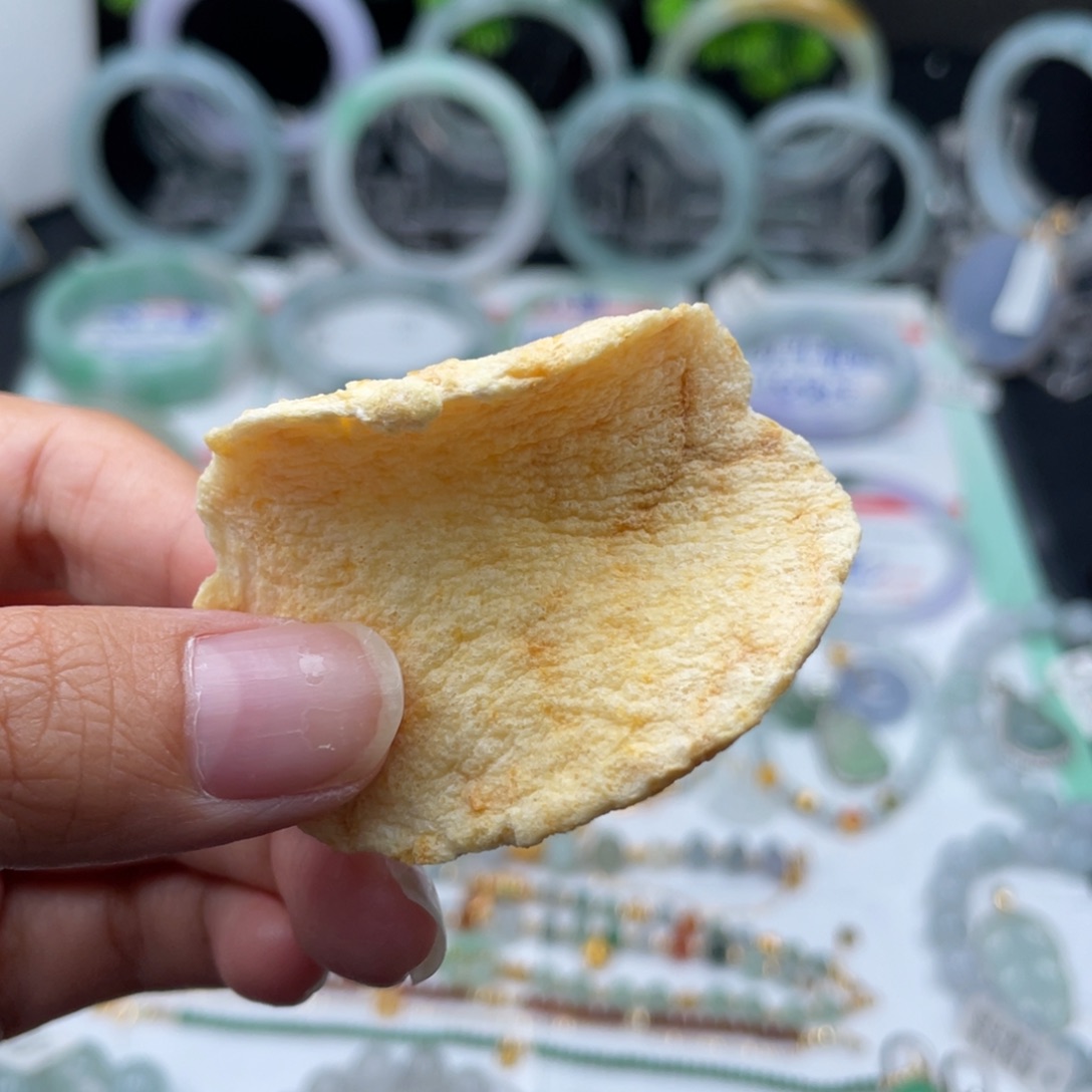 翡翠手镯未镶嵌翡翠苹果脆