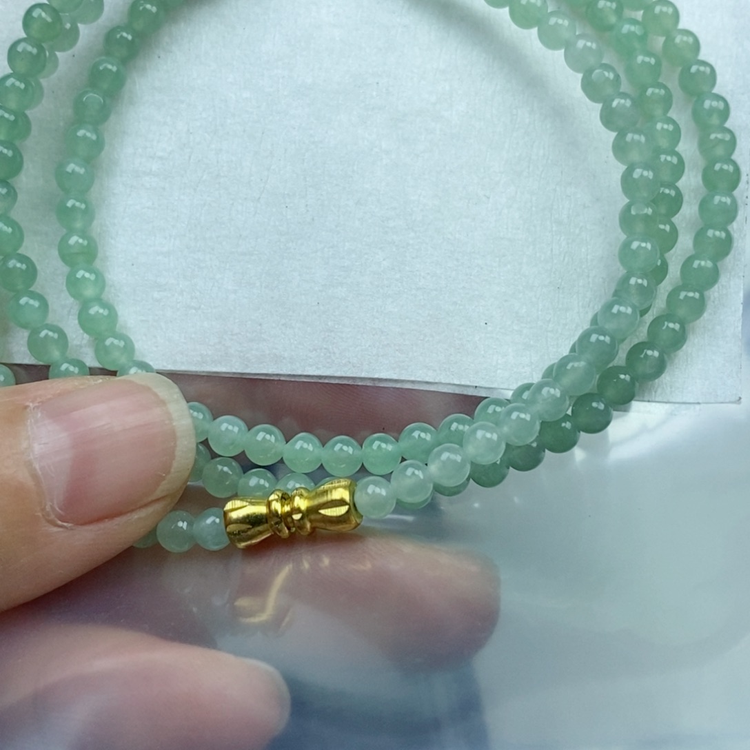 定制翡翠未镶嵌深**峪翡翠定制手链