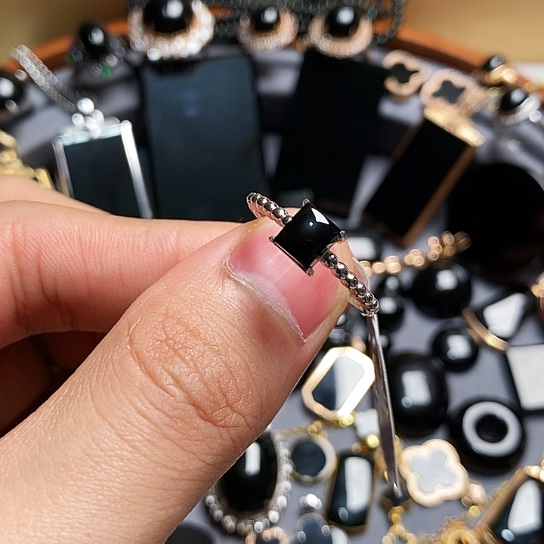 翡翠银S925镶嵌戒指