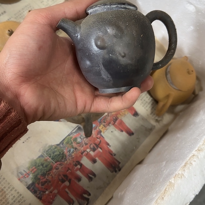 紫砂茶壶坭兴陶柴烧