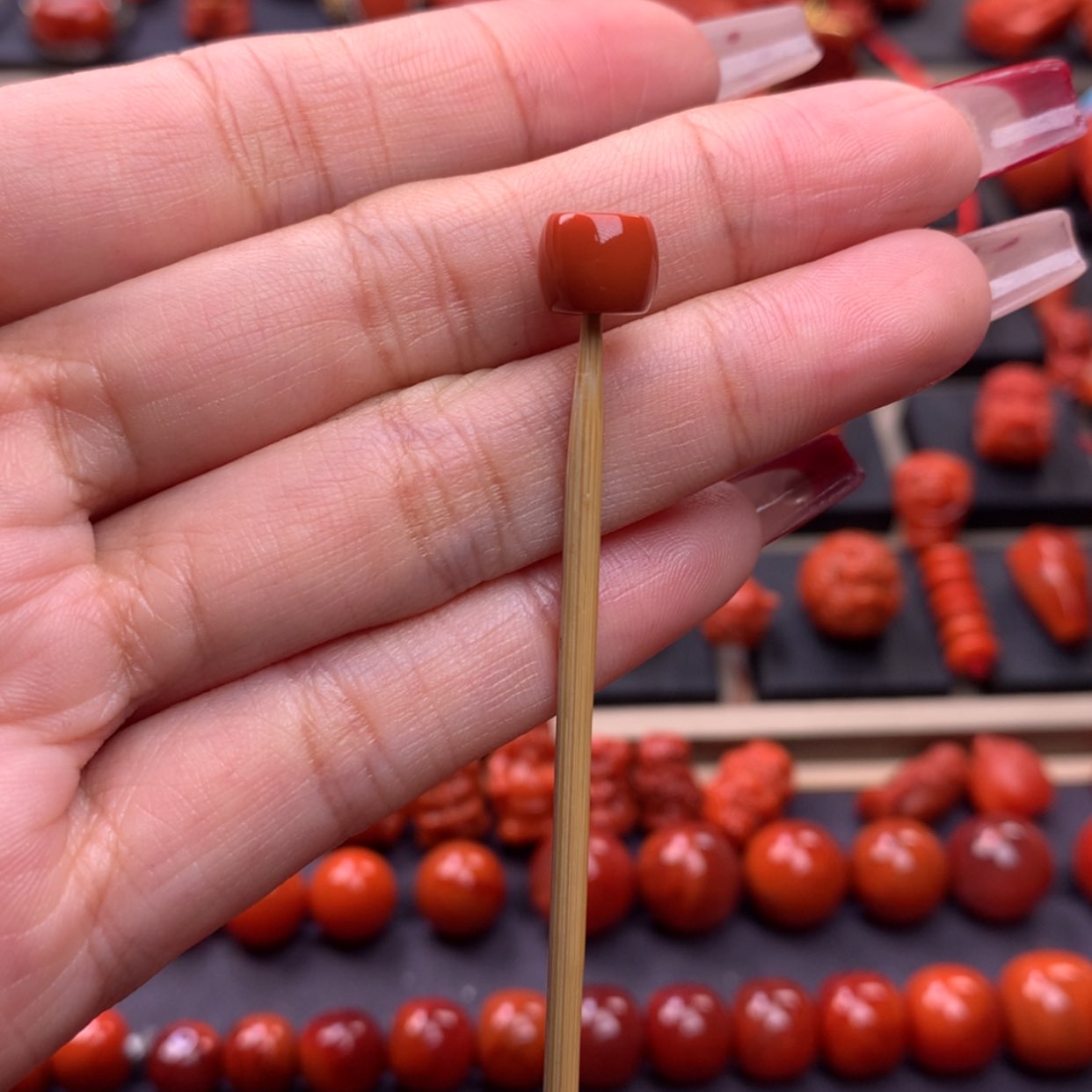 【闪购商品】南红玛瑙直切单珠8mm➕未镶嵌