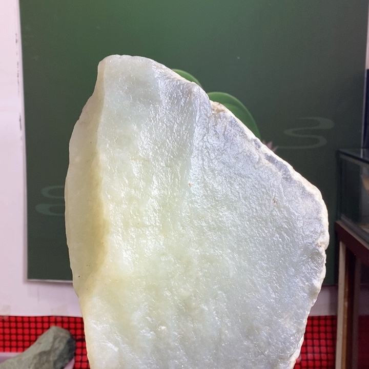 蛇纹石玉珠宝岫玉原石未镶嵌