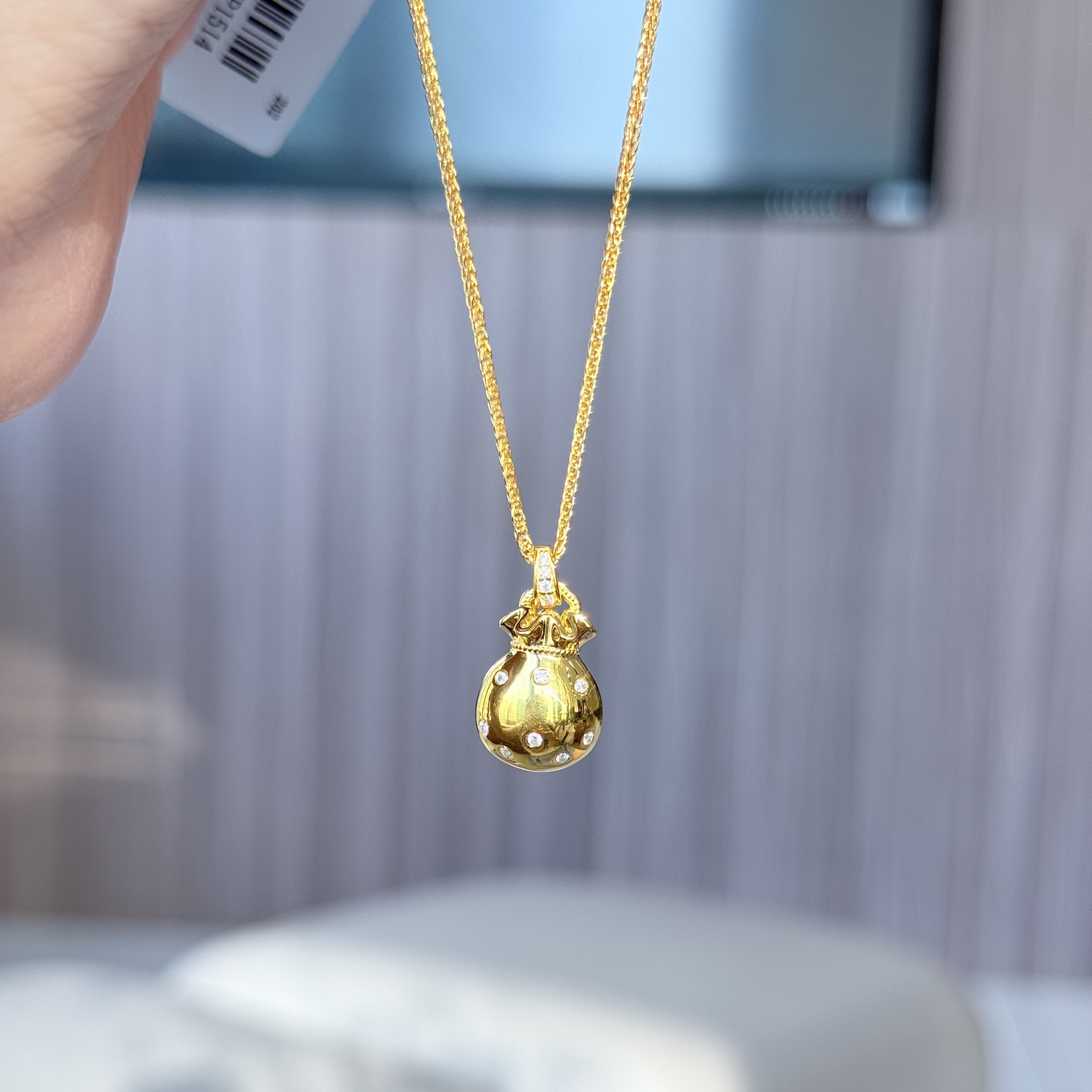 PT950【小福袋点钻套链】铂金950套链（258）