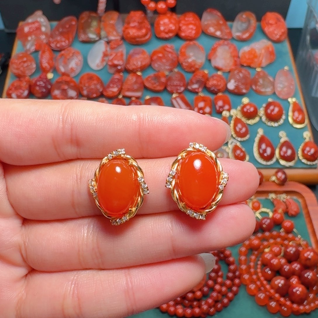 南红玛瑙南红银S925镶嵌