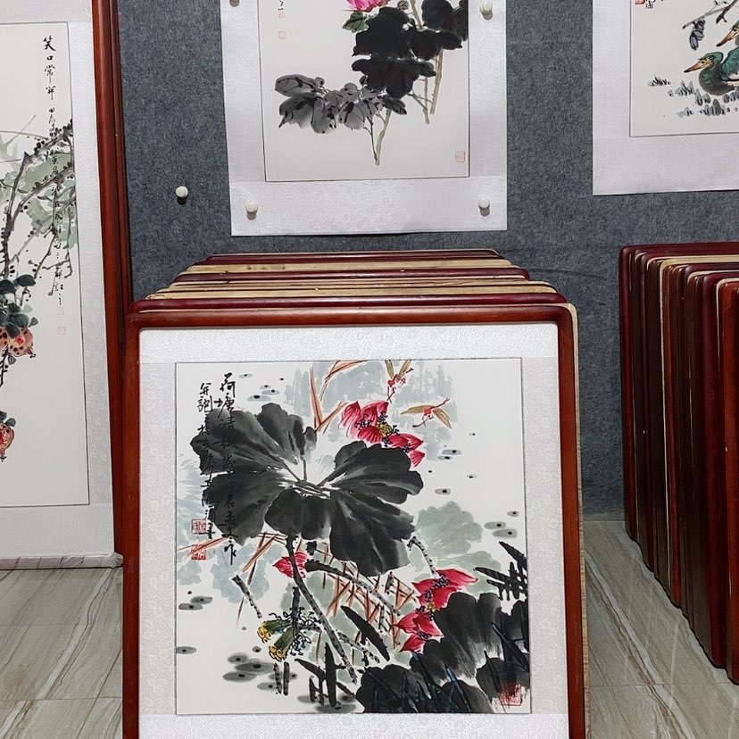 【闪购商品】国画书画作品带框65×65厘米
