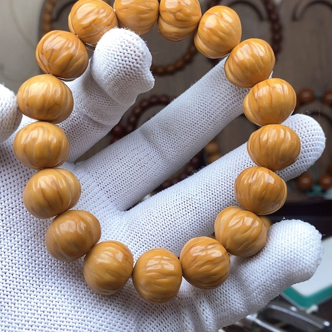 ****爷手串/手链核桃猴头微瑕血丝屁桃