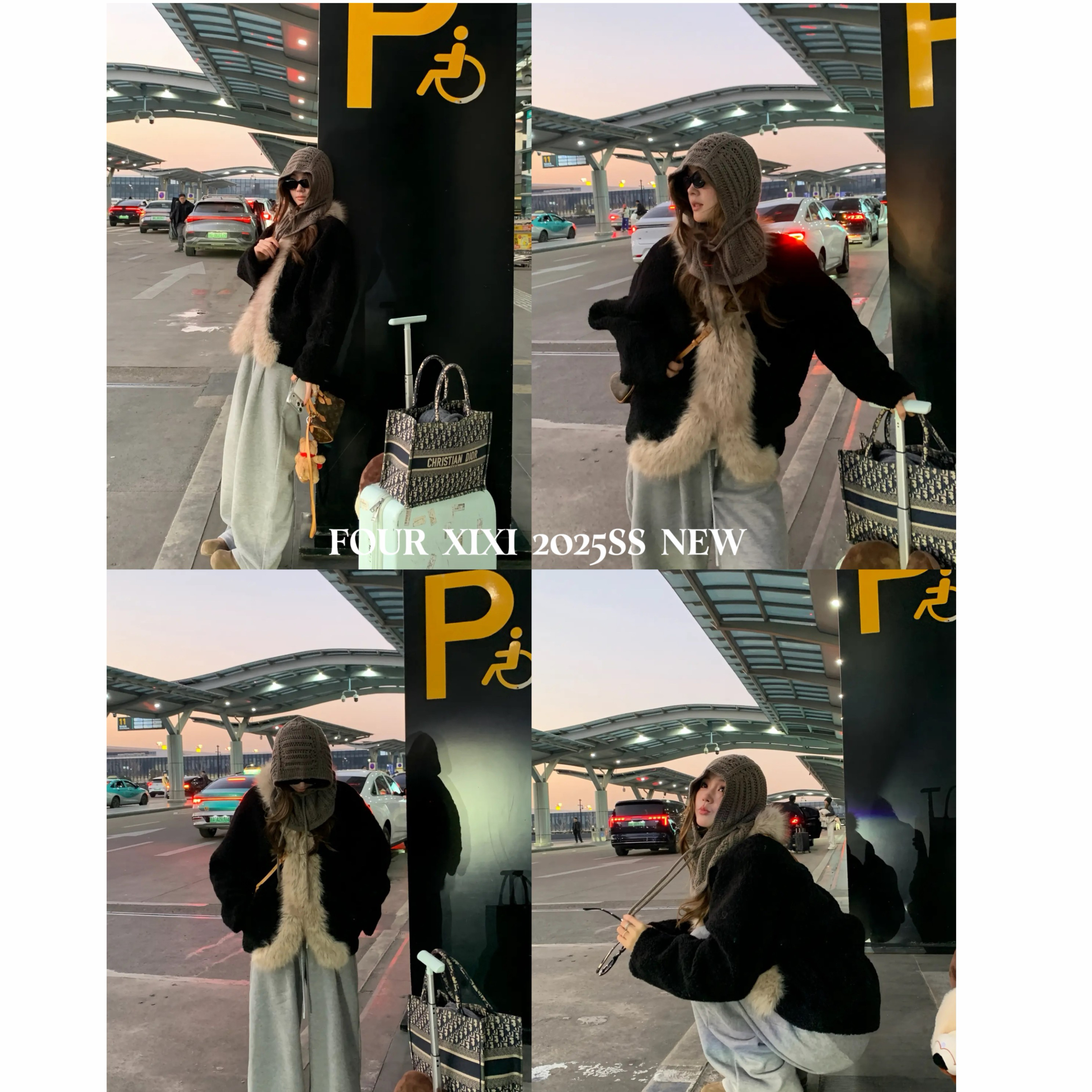 XIXI25NEW | 首尔初雪 | 高克重大毛领秋冬时髦毛毛外套