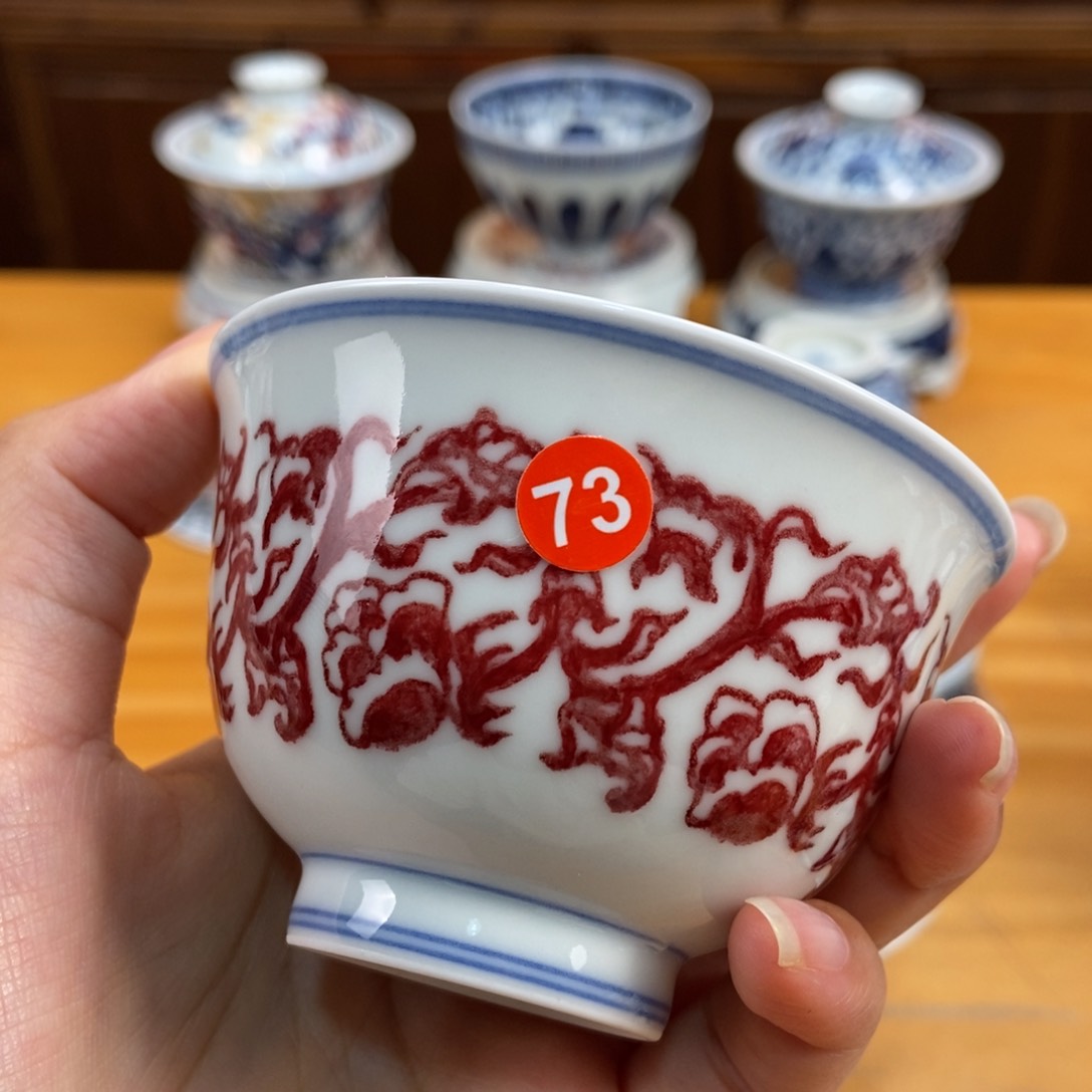 手绘现代茶具非古董