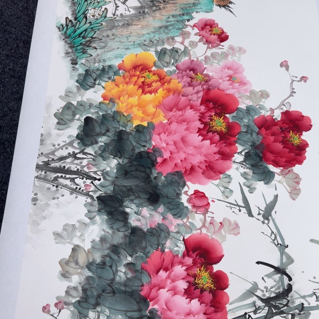 国画国画作品纯手绘山水花鸟